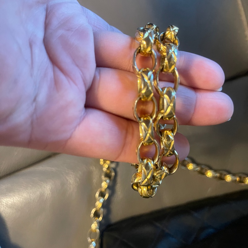 二手Chanel 香奈兒雕花鏈流蘇相機包-6