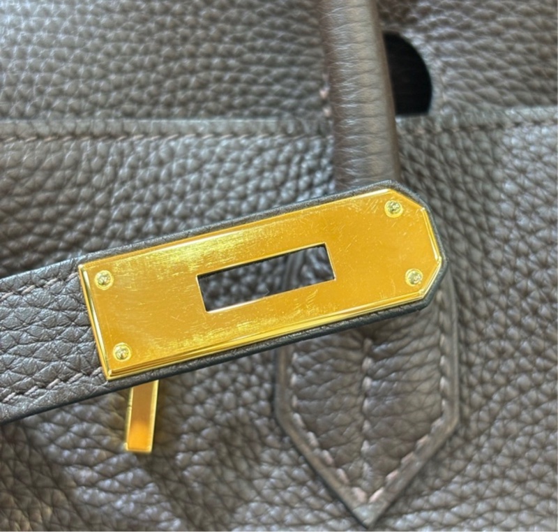 Hermes 深巧克力色Togo皮金釦鉑金Birkin 30 口N刻-29