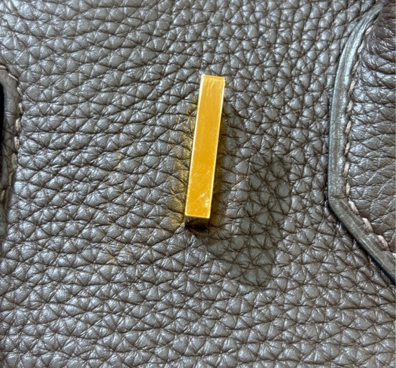 Hermes 深巧克力色Togo皮金釦鉑金Birkin 30 口N刻-33