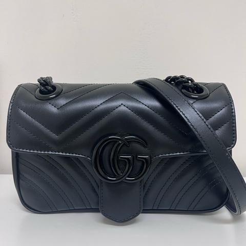 Gucci Marmont 22 so black 黑武士鏈條包