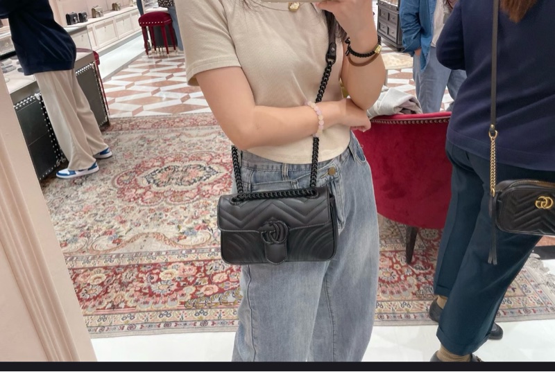 Gucci Marmont 22 so black 黑武士鏈條包-2