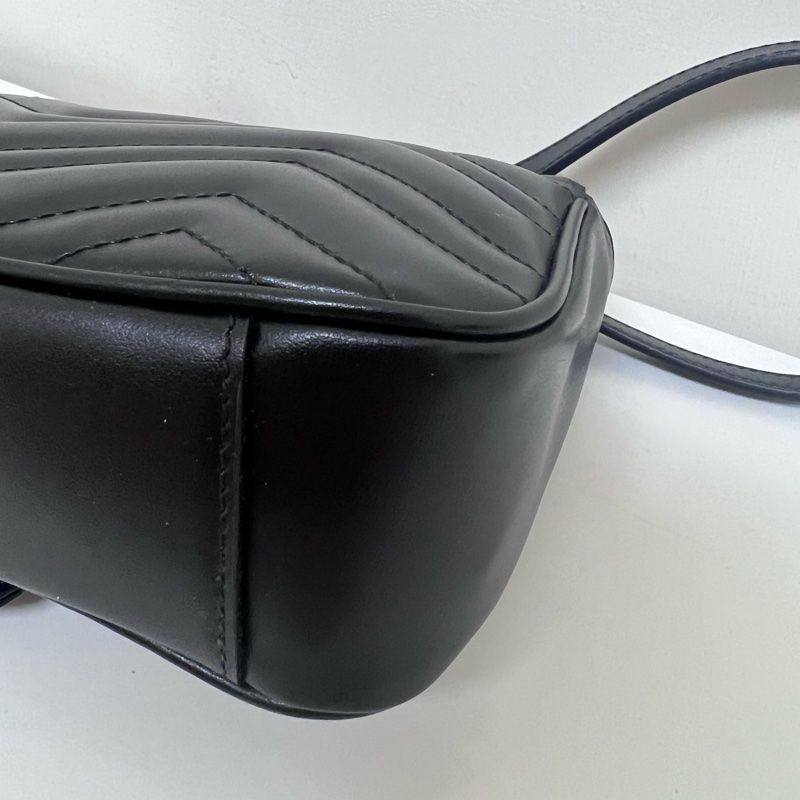 Gucci Marmont 22 so black 黑武士鏈條包-7