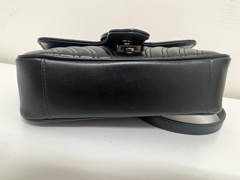 Gucci Marmont 22 so black 黑武士鏈條包-11
