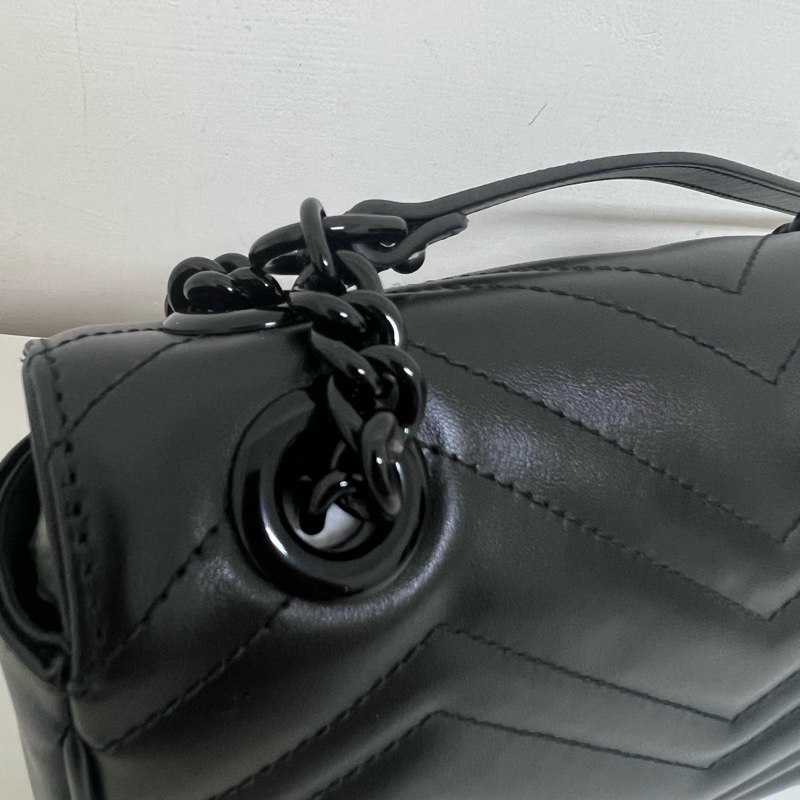 Gucci Marmont 22 so black 黑武士鏈條包-16