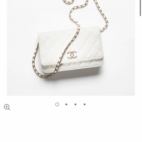 Chanel 23A 白色水鑽woc