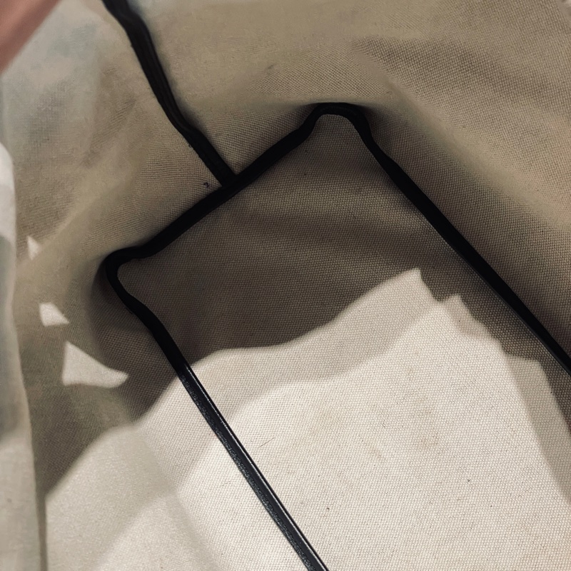 GOYARD 經典St. LouisPM防水帆布LOGO購物包(中-黑-附收納袋)-14