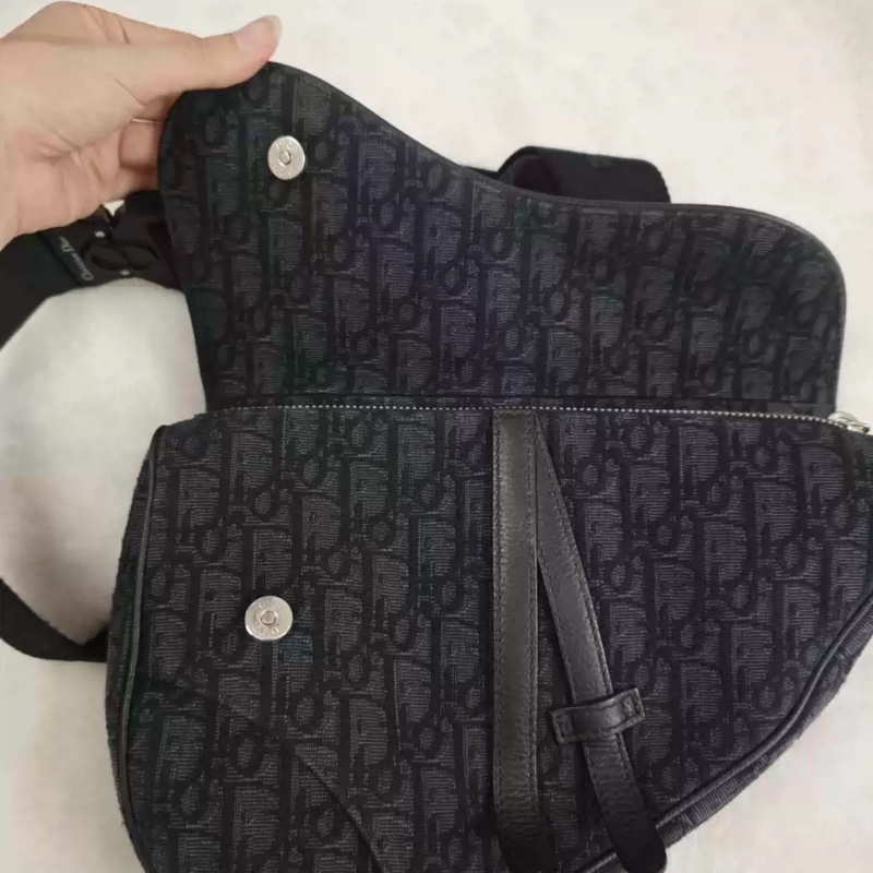 Dior Saddle 老花馬鞍包黑色刺繡款21年新款🔥專櫃在售11萬🖤-55