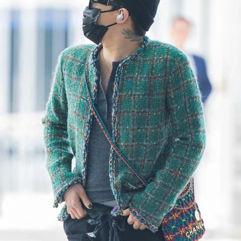 ‎☺︎ CHANEL 綠毛呢金絲線mini cf 工藝Tweed🪩GD權志龍同款系列