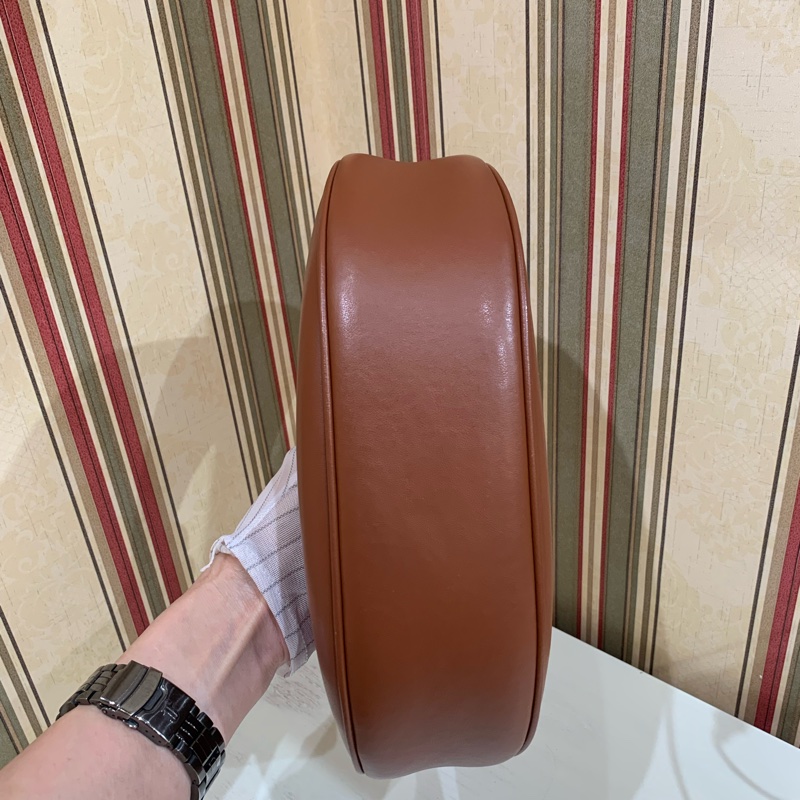 Celine Ava 豌豆腋下包 棕色中號刺繡-2