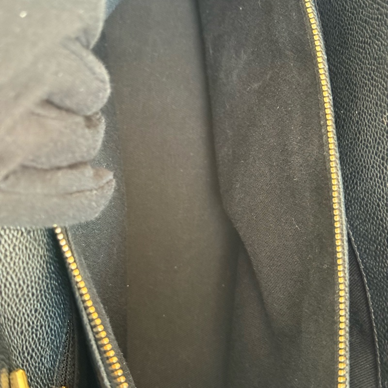 Chanel黑金荔枝雙鏈肩背包 豆腐包 托特包-21