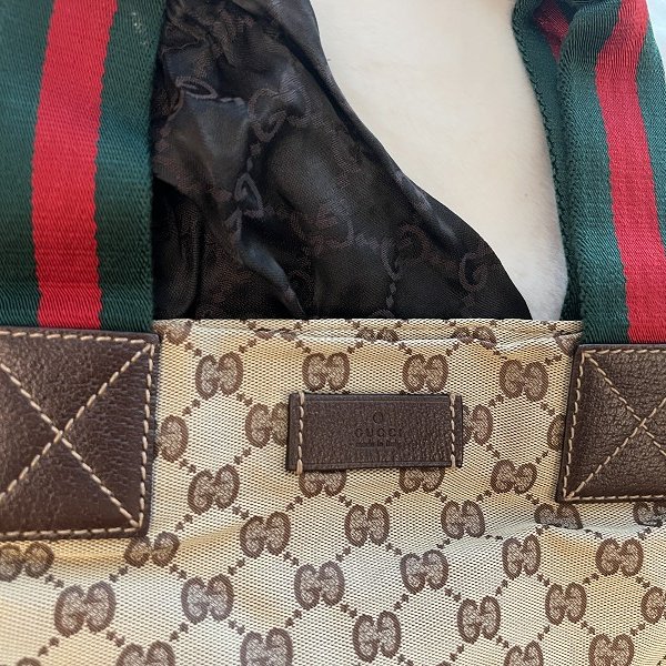 專櫃正品 GUCCI 經典老花帆布托特包 購物袋-4