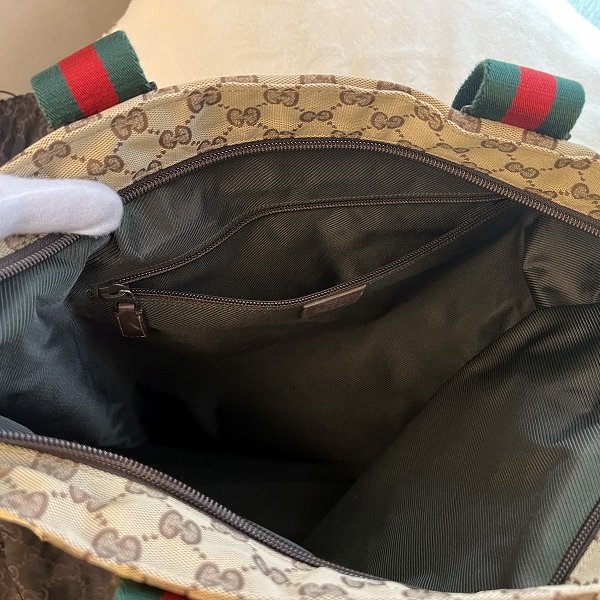 專櫃正品 GUCCI 經典老花帆布托特包 購物袋-6