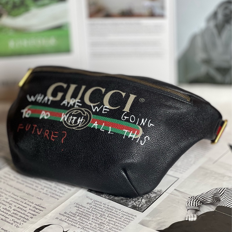 Gucci限量塗鴉款腰包 大-2