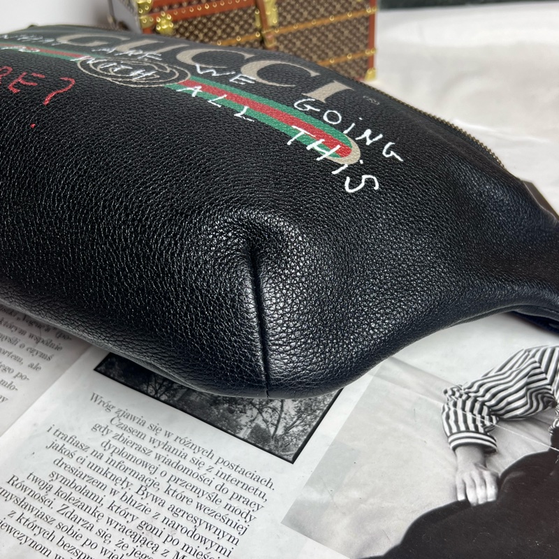 Gucci限量塗鴉款腰包 大-7