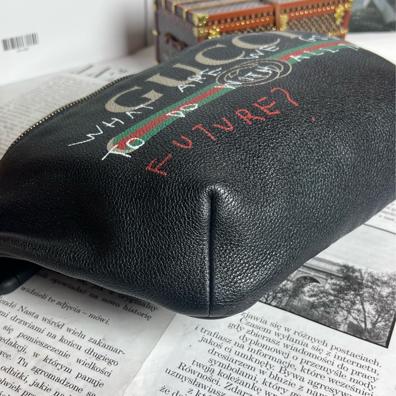 Gucci限量塗鴉款腰包 大-8