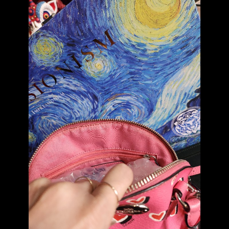 coach 情人節限量愛心真皮手提包 有原廠背帶-13