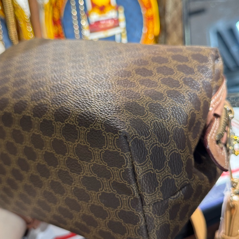 中古 奶茶色Celine 雲朵包 腋下包 斜背包-11