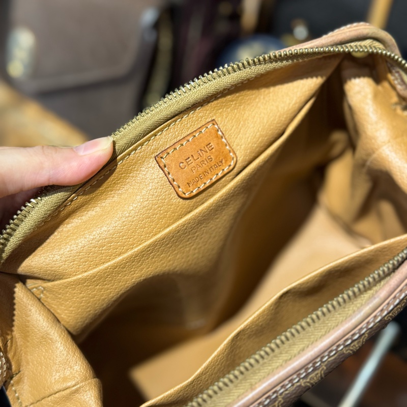 中古 奶茶色Celine 雲朵包 腋下包 斜背包-15