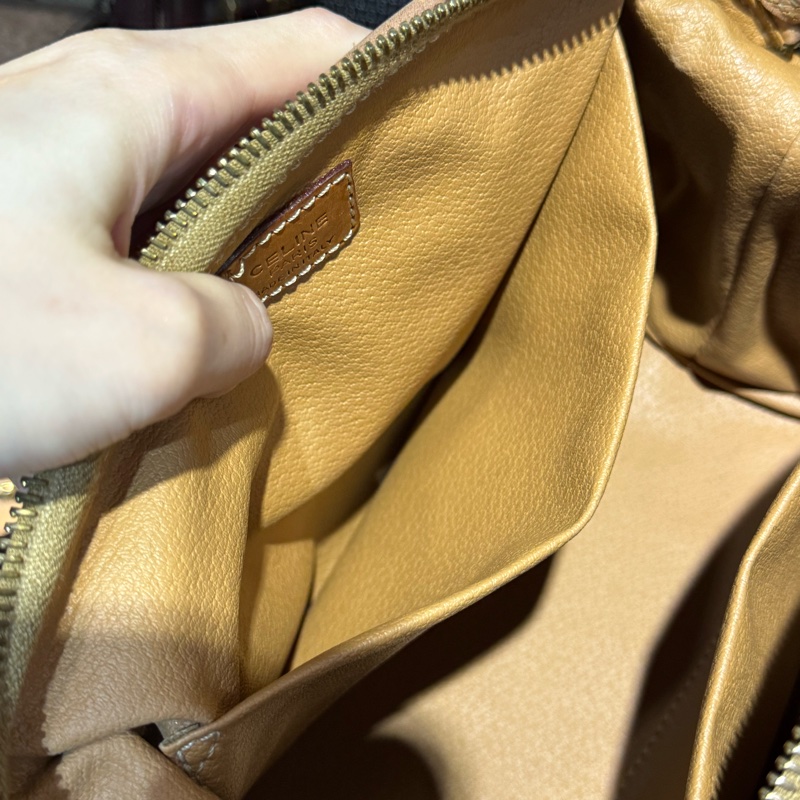 中古 奶茶色Celine 雲朵包 腋下包 斜背包-17