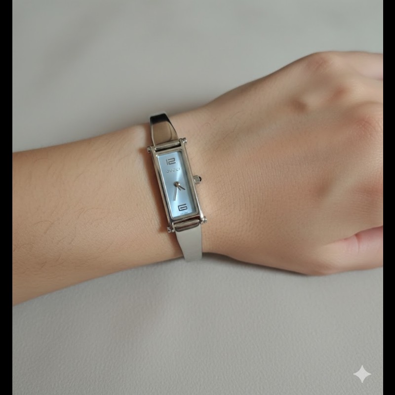 Gucci 1500L 經典馬銜手環錶-10