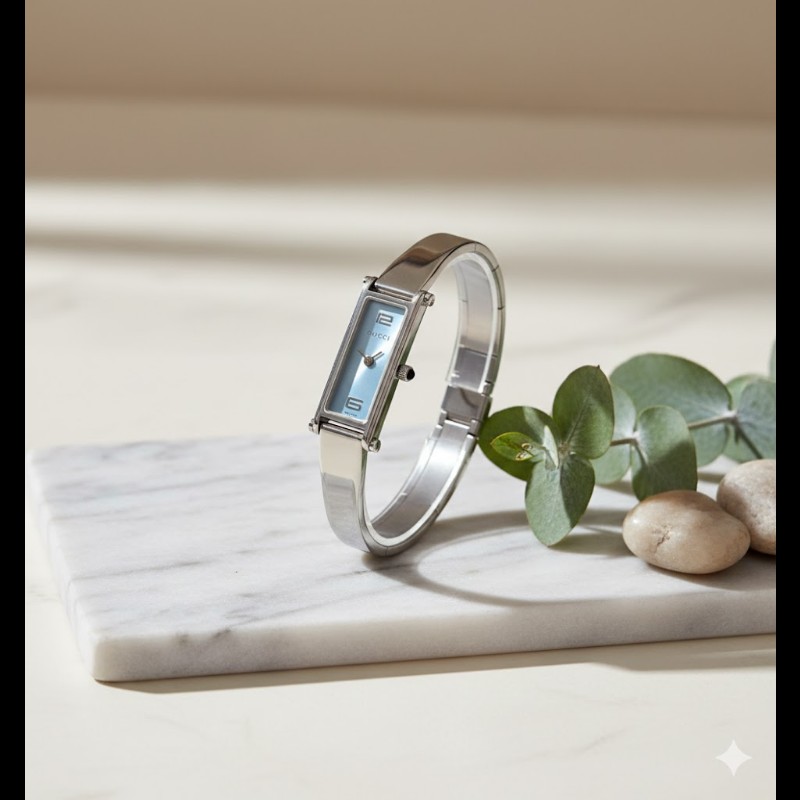 Gucci 1500L 經典馬銜手環錶-11