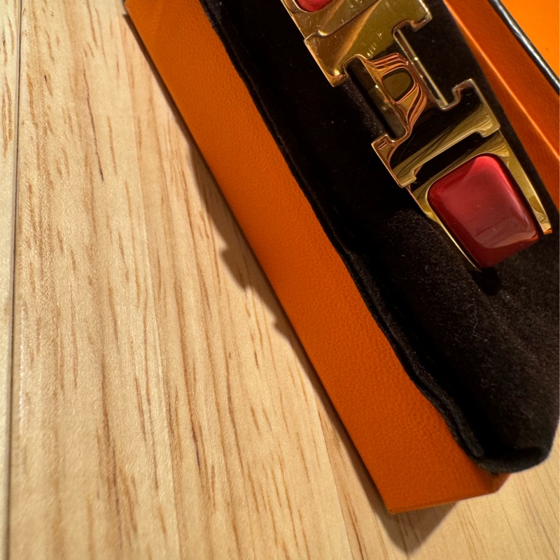 愛馬仕H愛馬仕橘玫瑰金手鐲-5