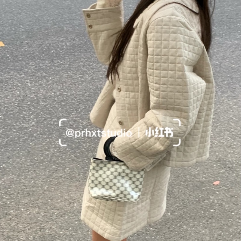 （9成9新）Celine 超稀有！經典老花 迷你手提包 真的有夠可愛😻 拍照神器-12