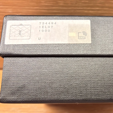 SAINT LAURENT三折皮夾（黑色小羊皮）-8