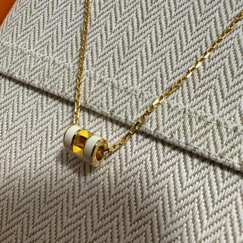 愛馬仕 mini pop h 項鍊(白配金）-8