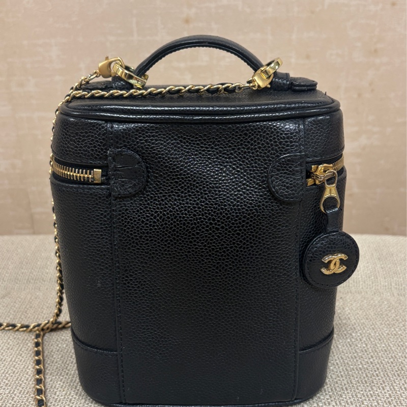 Chanel Vintage Vanity Case古董老香化妝包-5