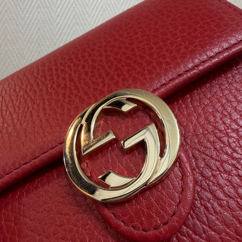 Gucci 紅牛皮短夾-10