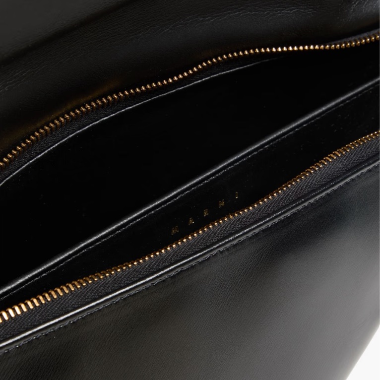 商品在台灣 全新含吊牌 MARNI 法國巴黎購回 MARNI Prisma 黑色 牛皮 手提&側背 法式 三角包-6