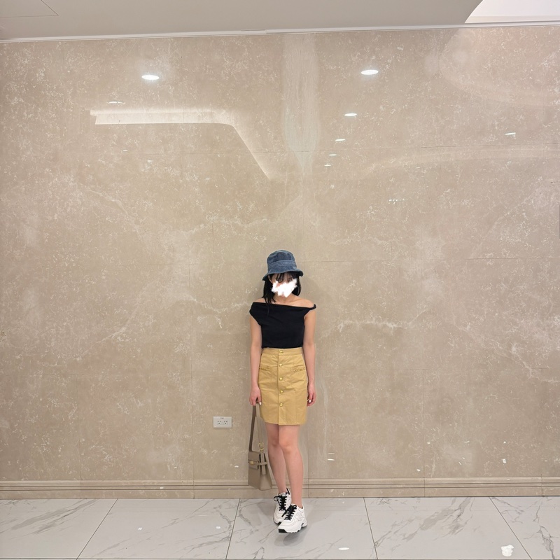 Celine 卡其短裙 鎖鍊款-8