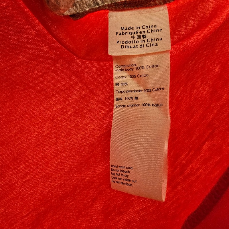 3.1 Philip Lim 加州拼接紅色T,尺寸M-16