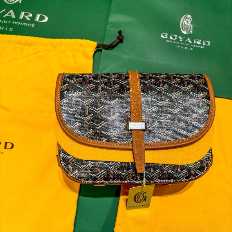 ［全新］GOYARD｜BELVEDERE PM Black & Tan 郵差包-5
