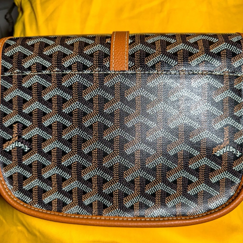 ［全新］GOYARD｜BELVEDERE PM Black & Tan 郵差包-9