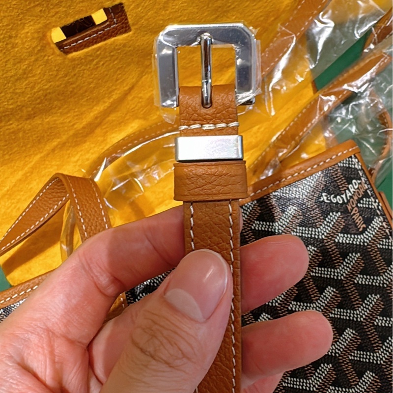 ［全新］GOYARD｜BELVEDERE PM Black & Tan 郵差包-12