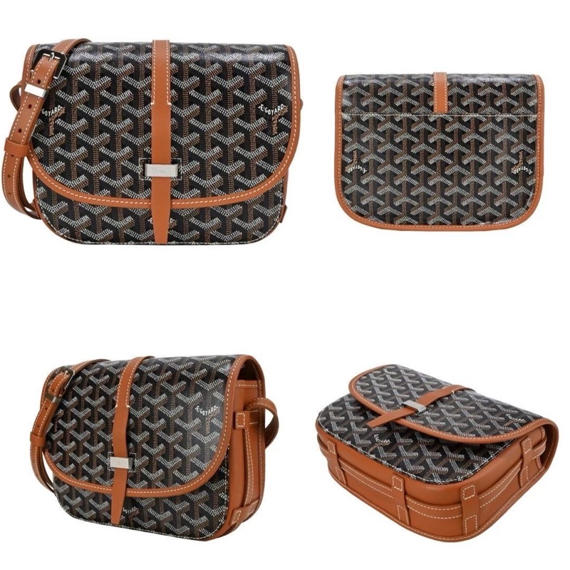 ［全新］GOYARD｜BELVEDERE PM Black & Tan 郵差包-17