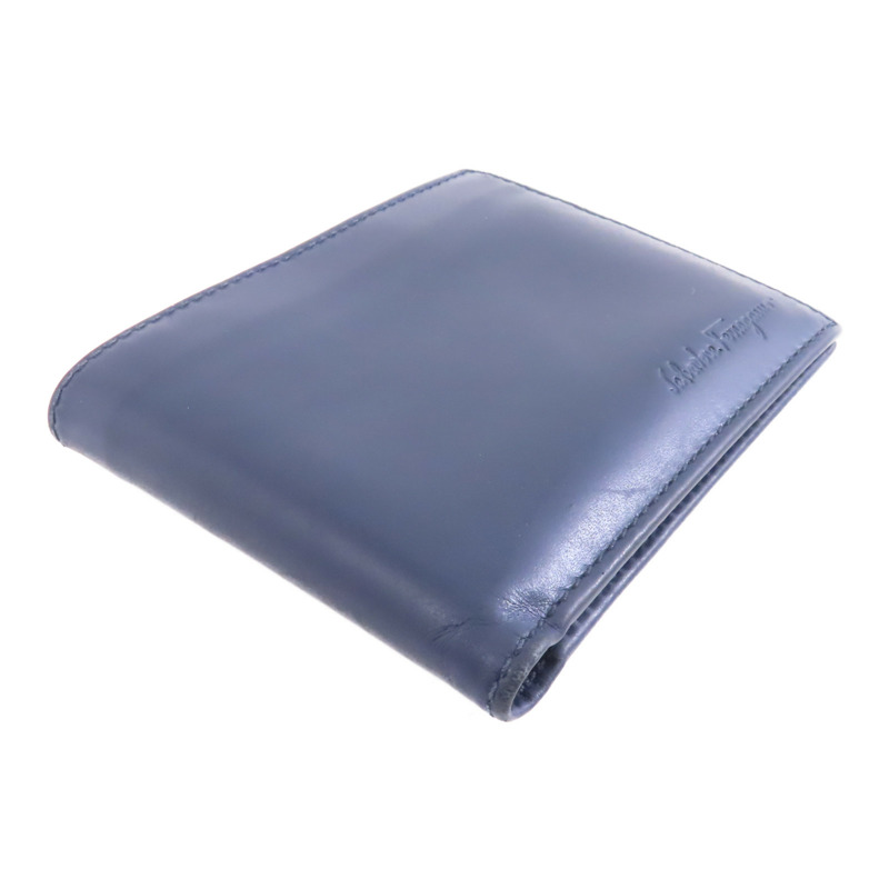 Salvatore Ferragamo 【激減優惠】牛皮皮革Wallet錢包藍色-3