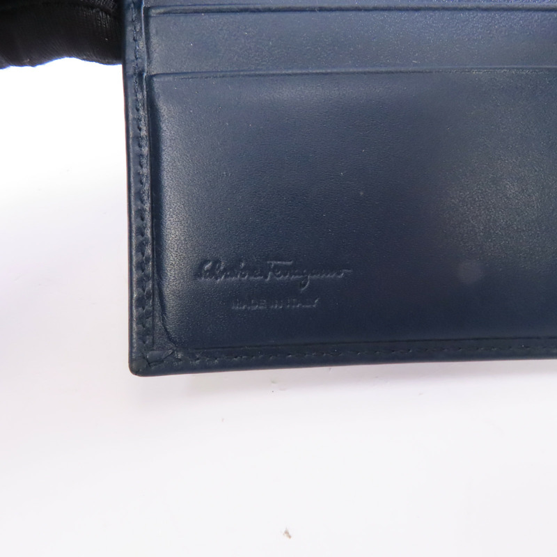 Salvatore Ferragamo 【激減優惠】牛皮皮革Wallet錢包藍色-7