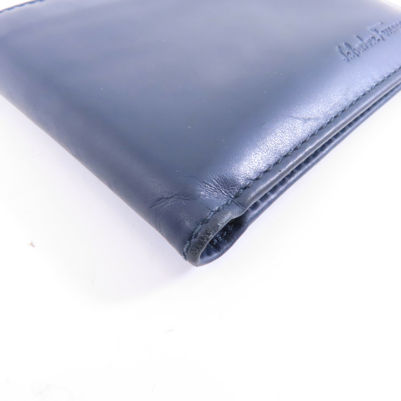 Salvatore Ferragamo 【激減優惠】牛皮皮革Wallet錢包藍色-11