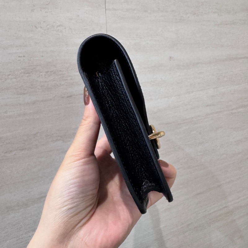 Hermes Roulis Slim 89黑山羊皮金釦豬鼻子錢包 腰包 可自行➕背帶 多種背法-4