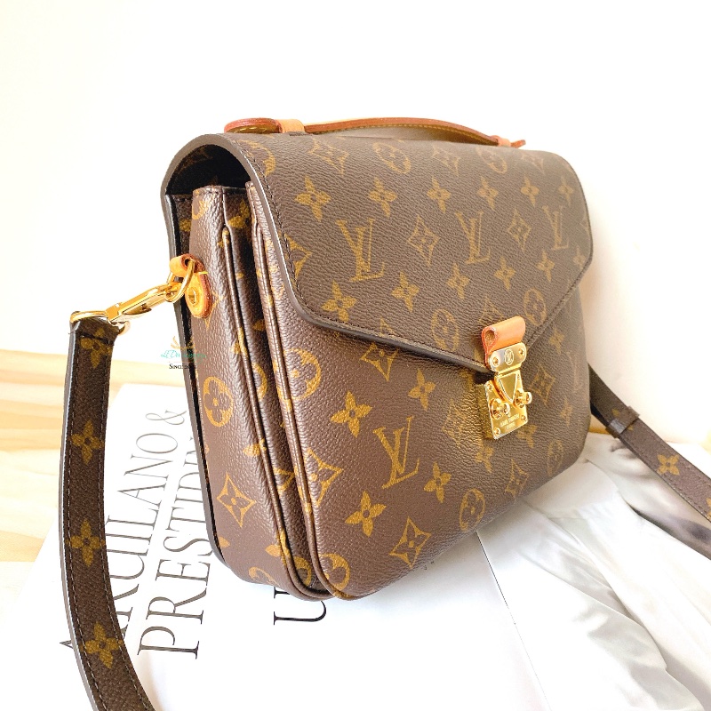 LV M44875 Pochette Métis 經典字紋 老花 兩用 手提 郵差包 信封包 兩用包-1