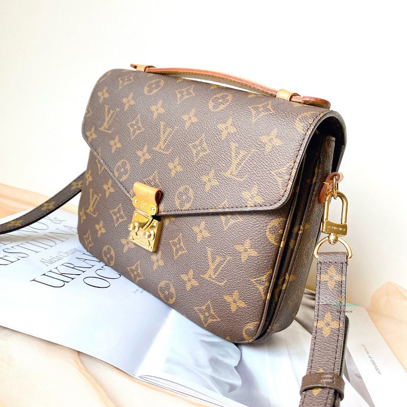 LV M44875 Pochette Métis 經典字紋 老花 兩用 手提 郵差包 信封包 兩用包-3