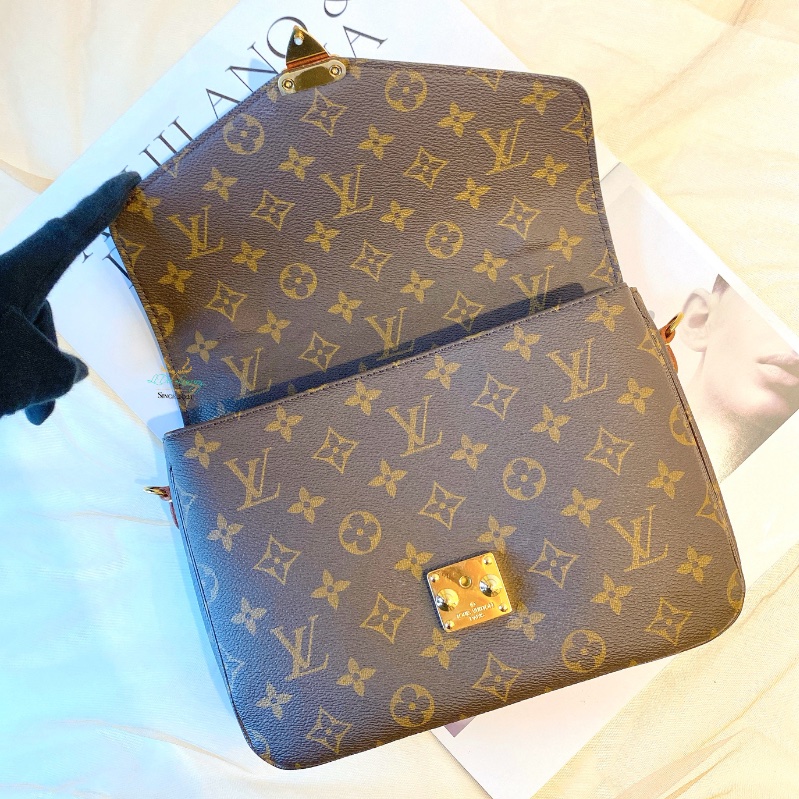 LV M44875 Pochette Métis 經典字紋 老花 兩用 手提 郵差包 信封包 兩用包-6