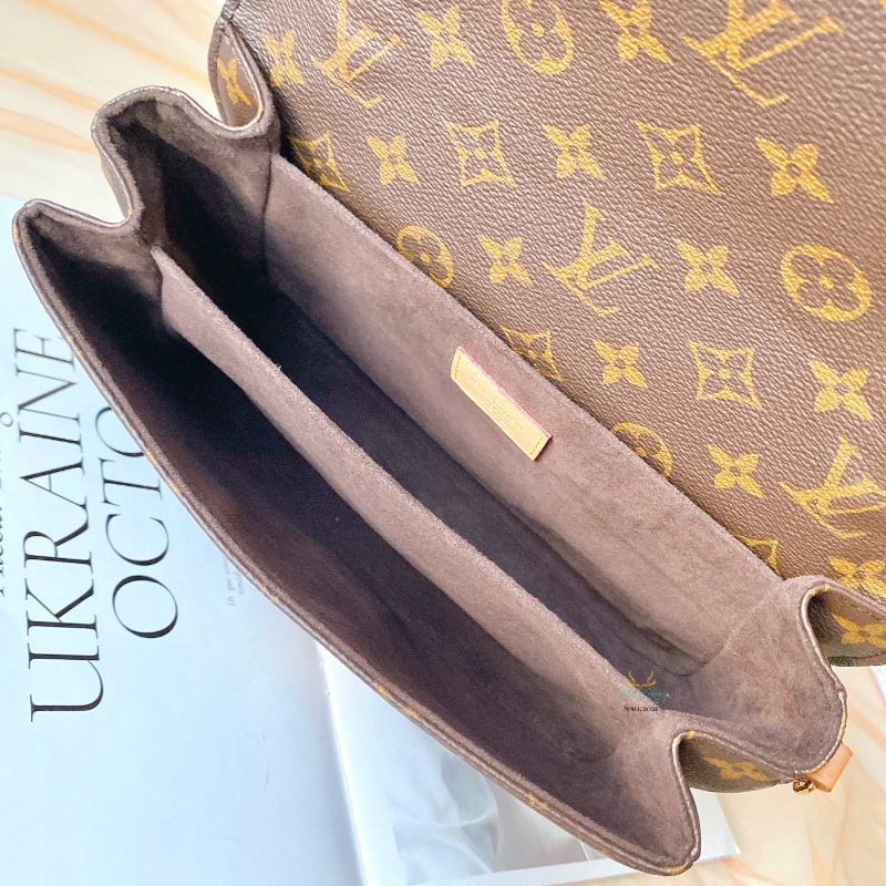 LV M44875 Pochette Métis 經典字紋 老花 兩用 手提 郵差包 信封包 兩用包-14