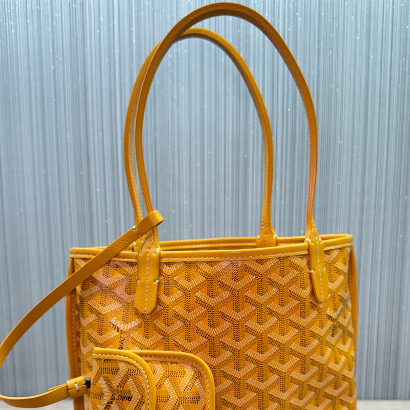 Goyard Anjou mini tote戈雅黃色迷你手提購物袋托特包-6