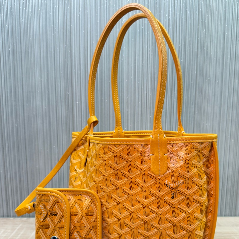 Goyard Anjou mini tote戈雅黃色迷你手提購物袋托特包-7