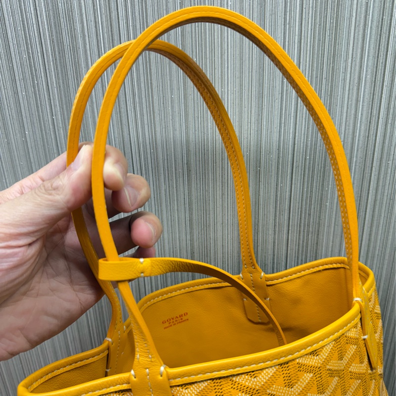 Goyard Anjou mini tote戈雅黃色迷你手提購物袋托特包-9