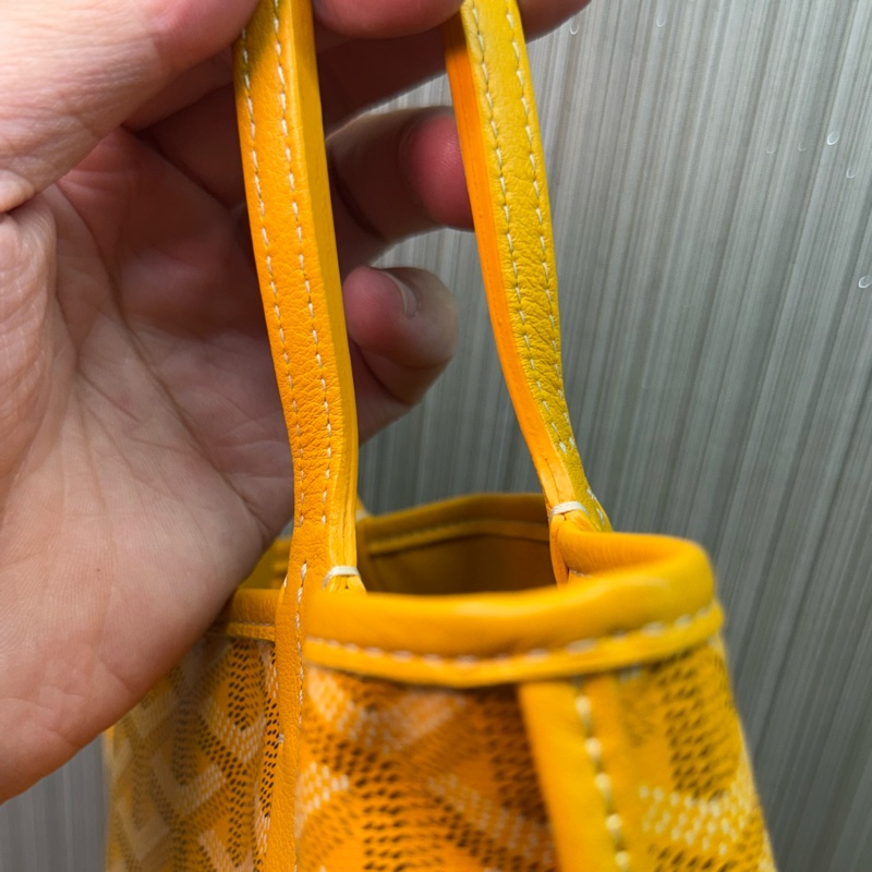 Goyard Anjou mini tote戈雅黃色迷你手提購物袋托特包-11